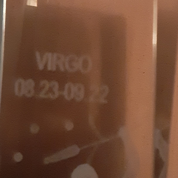 Virgo 3D laser etched paperweight - Picture 4 of 4